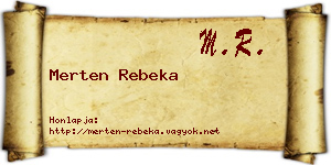 Merten Rebeka névjegykártya